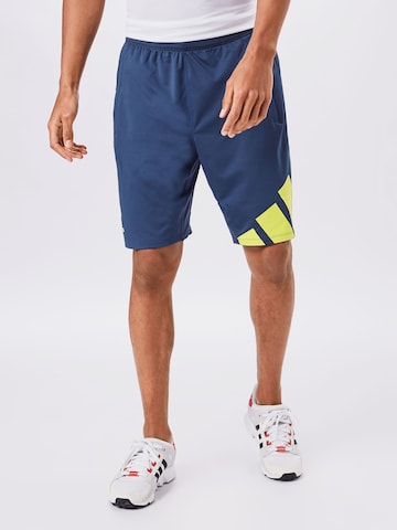 ADIDAS PERFORMANCE Regular Workout Pants in Blue: front