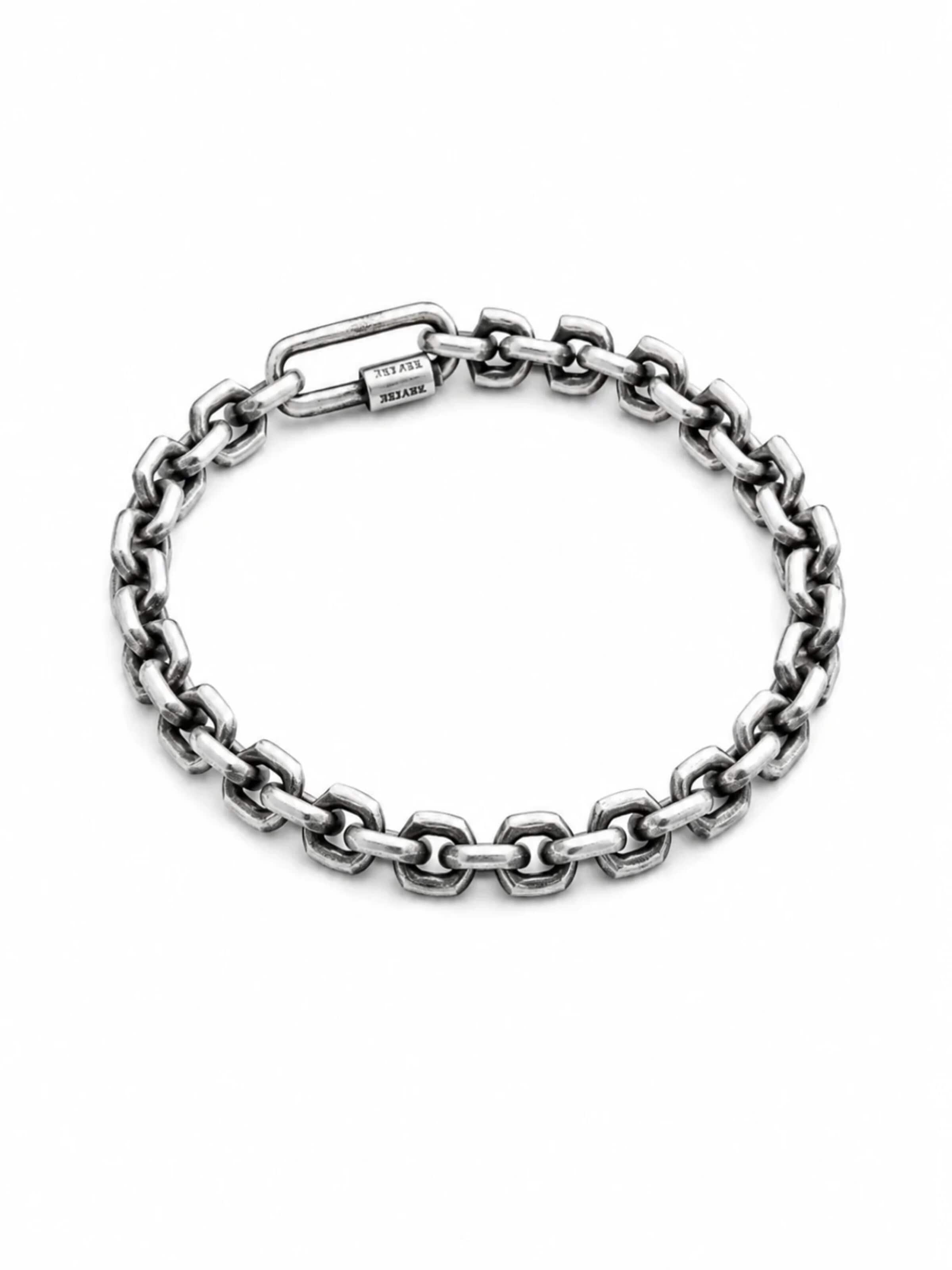 REYTEL - Pulsera 'TEMPLE' en plata: frente
