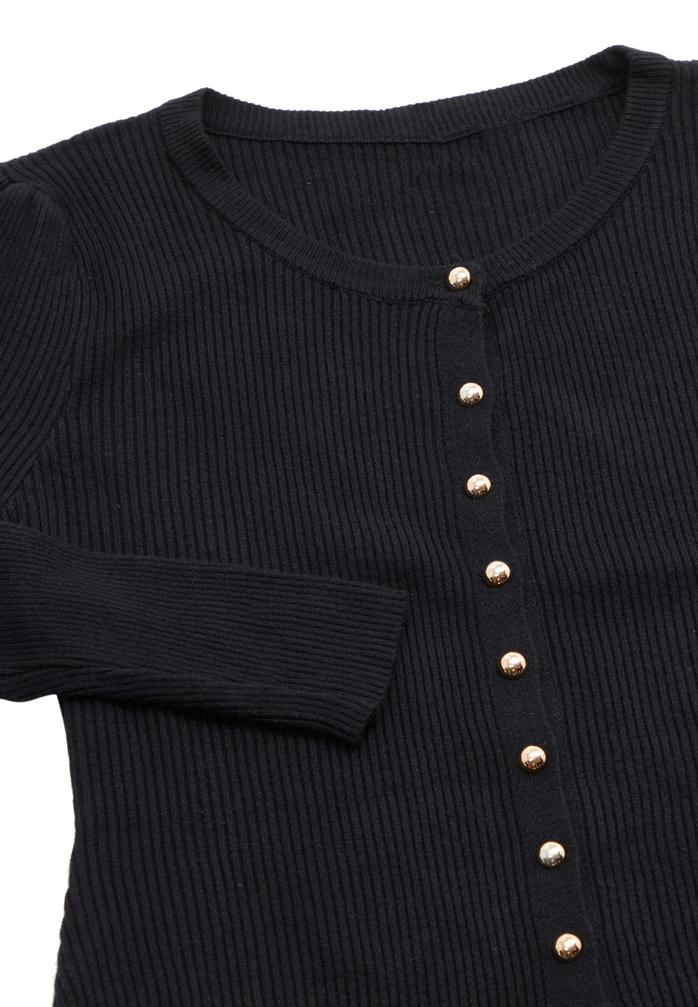 VERNOLE Gebreid vest in Zwart