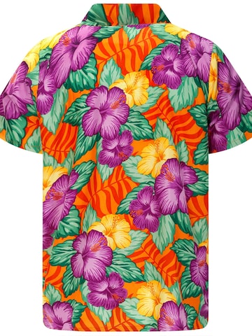 King Kameha Shirt 'Wild Flowers' in Orange