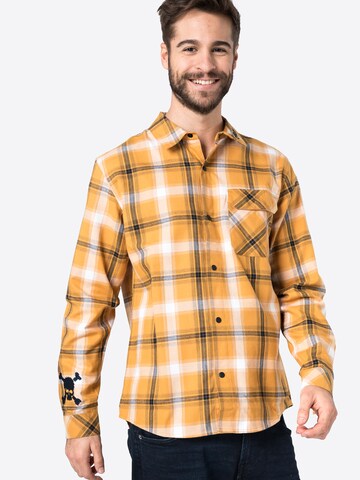 OAKLEY Regular fit Athletic Button Up Shirt in Yellow: front