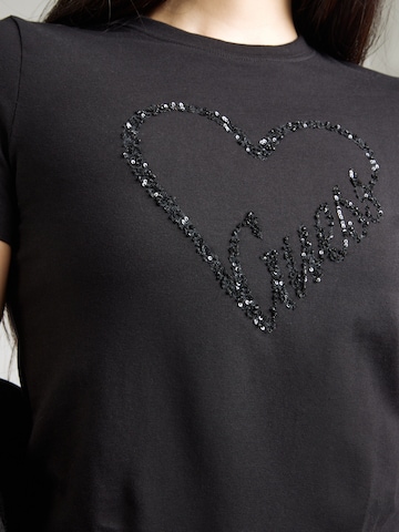 GUESS - Camisa 'LOVE' em preto