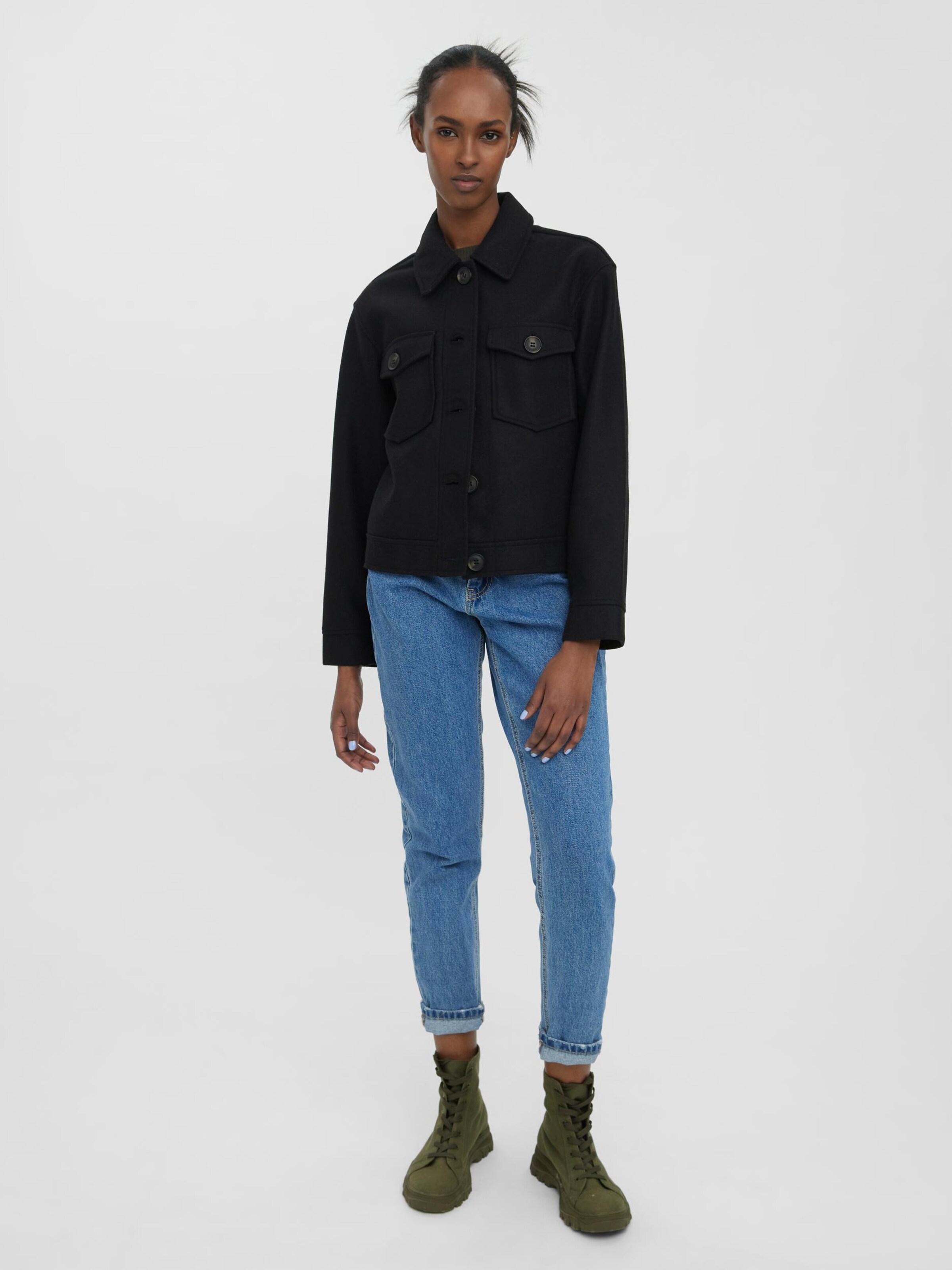 Frauen Jacken VERO MODA Jacke 'Fortune Ally' in Schwarz - EL22731 Frauen Jacken VERO MODA Jacke 'Fortune Ally' in Schwarz - EL22731