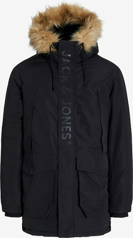 juoda JACK & JONES Žieminė parka 'JJCAMP': priekis