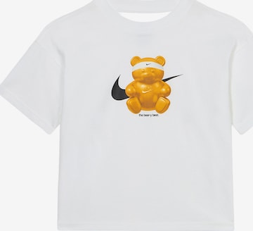 balta Nike Sportswear Marškinėliai 'BEAR': priekis