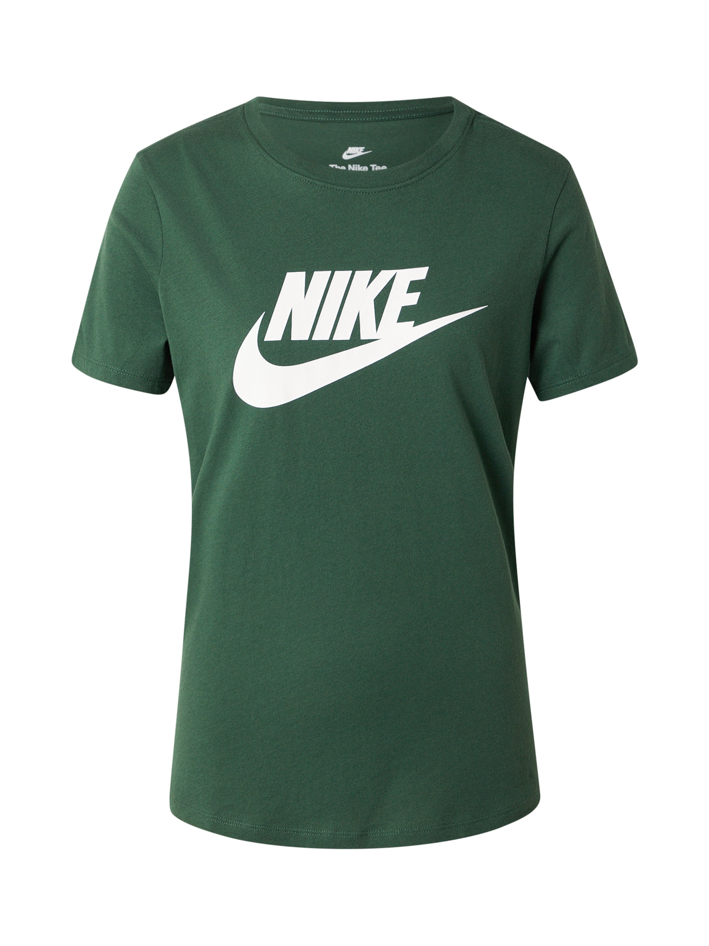 Nike SportswearSkinny Majica 'ESSNTL' - zelena boja: prednji dio