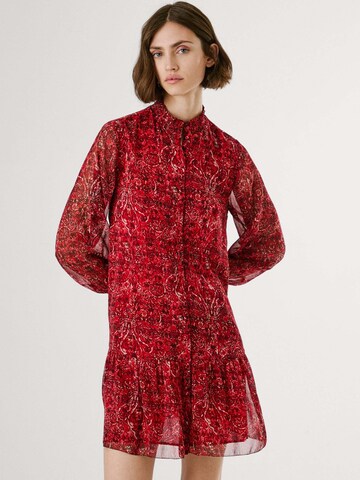 Robe-chemise Pepe Jeans en rouge : devant