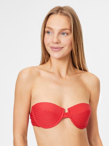 ONLY Balkonetka Góra bikini 'KAJA' w kolorze czerwony