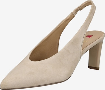 Décolleté sling di Högl in beige: frontale