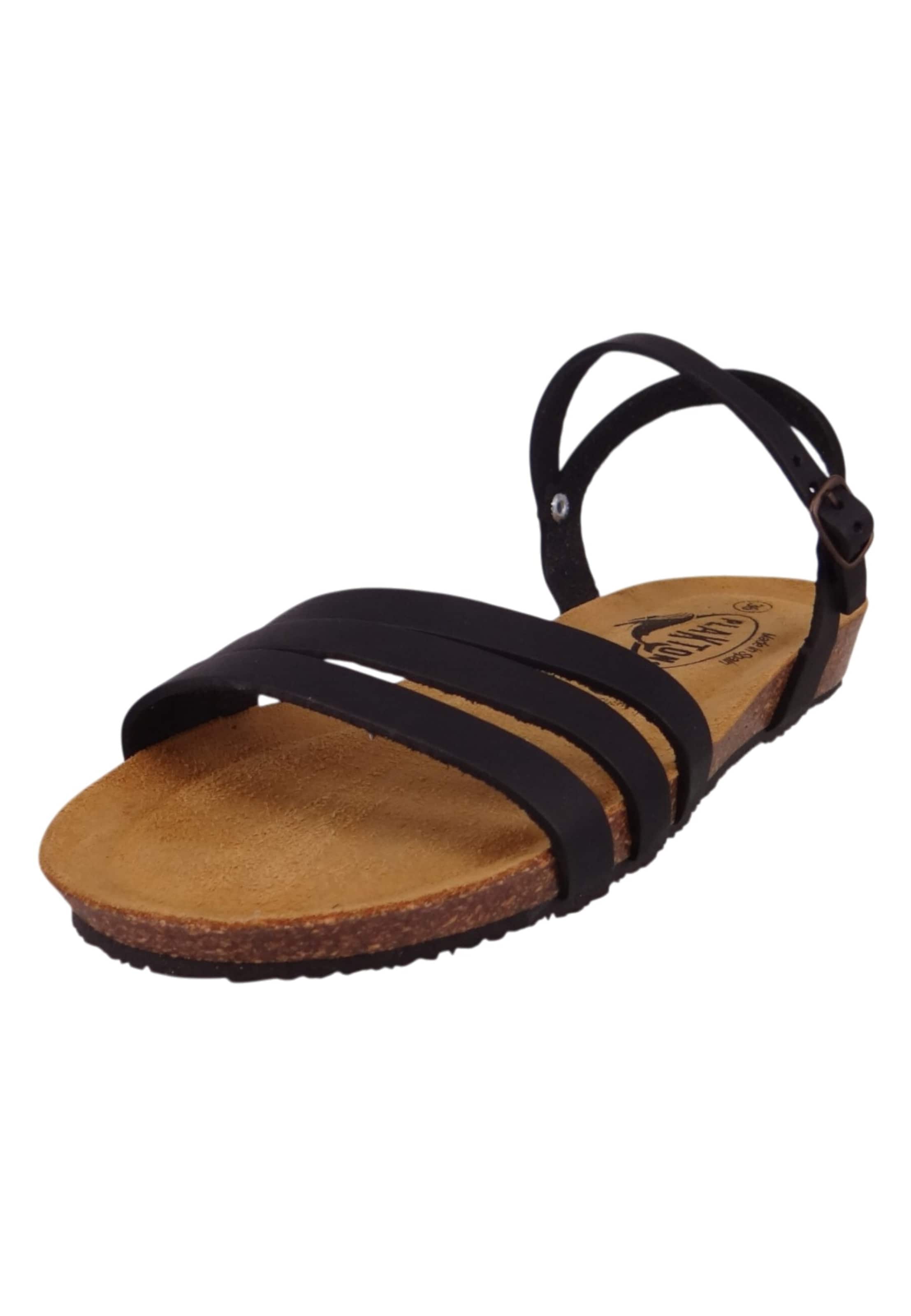 Plakton Sandales à lanières 'Fran Alou' en noir, Vue avec produit