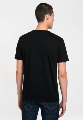 LOGOSHIRT Shirt 'Star-Trek' in Zwart