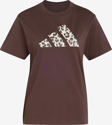 T-shirt fonctionnel ADIDAS SPORTSWEAR en marron : devant