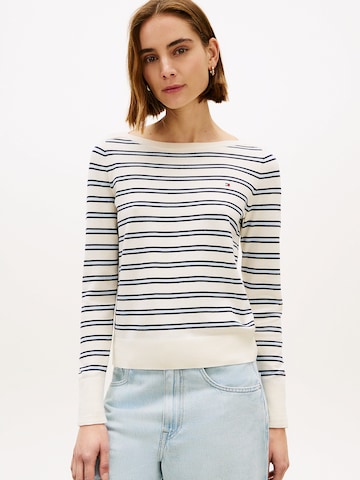 Pull-over TOMMY HILFIGER en beige : devant
