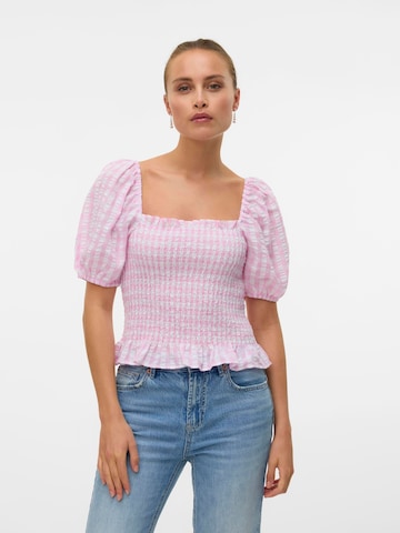 VERO MODA Shirt 'VMCarrie' in Roze: voorkant