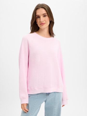 AMERICAN VINTAGE Sweatshirt ' Uscow ' in Roze: voorkant