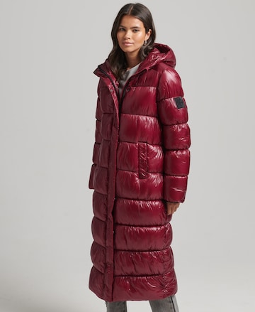 Superdry Wintermantel in Rood: voorkant