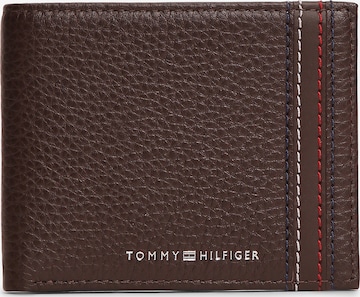 TOMMY HILFIGER Plånbok 'CENTRAL' i brun: framsida