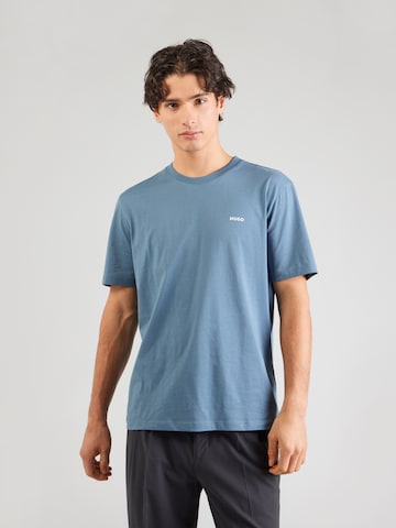 HUGO Тениска 'Dero' в синьо: отпред