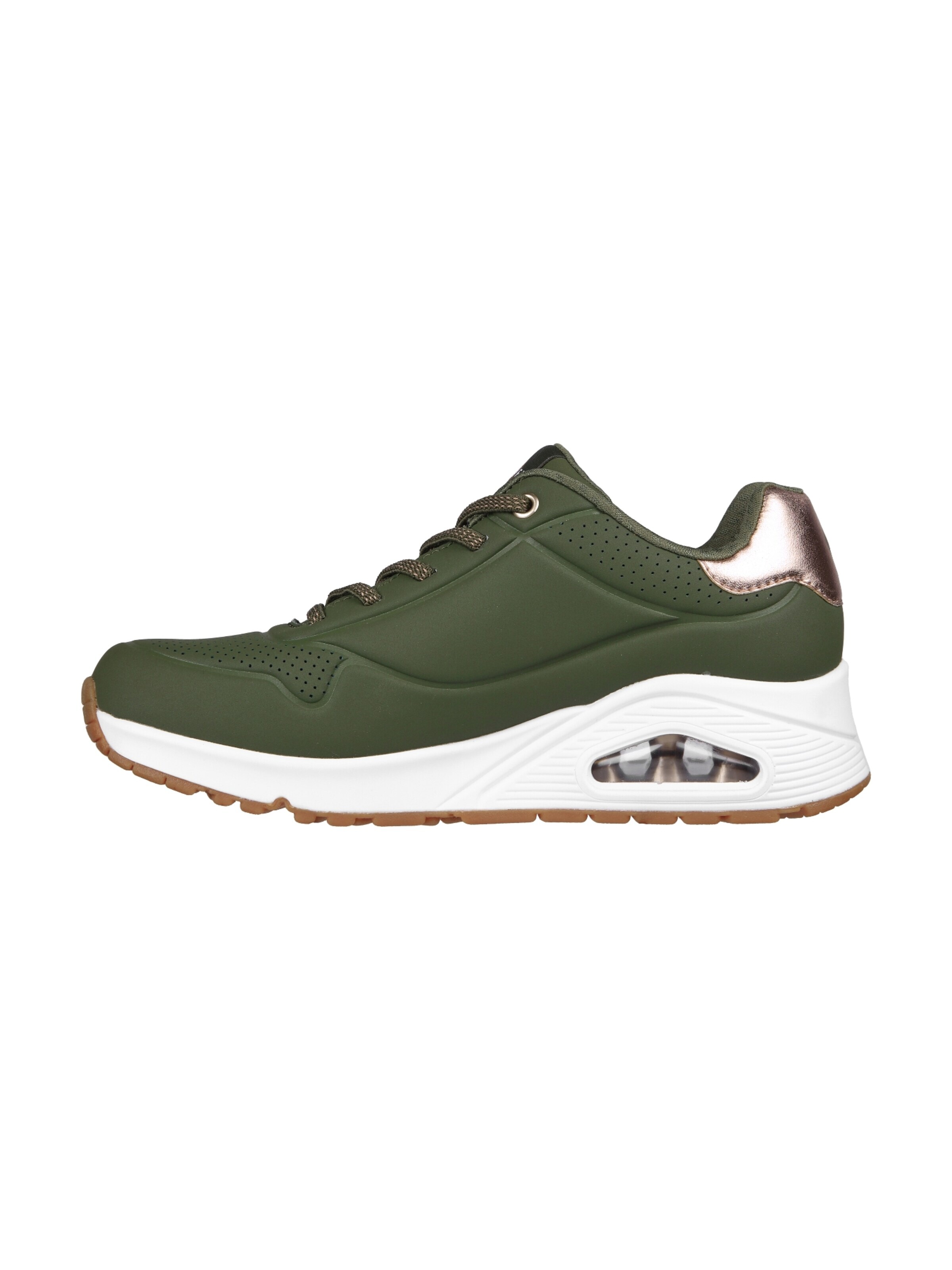 SKECHERS - Calzado deportivo con cordones en verde: frente
