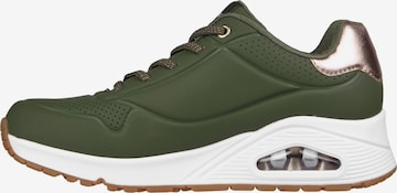 SKECHERS - Calzado deportivo con cordones en verde: frente