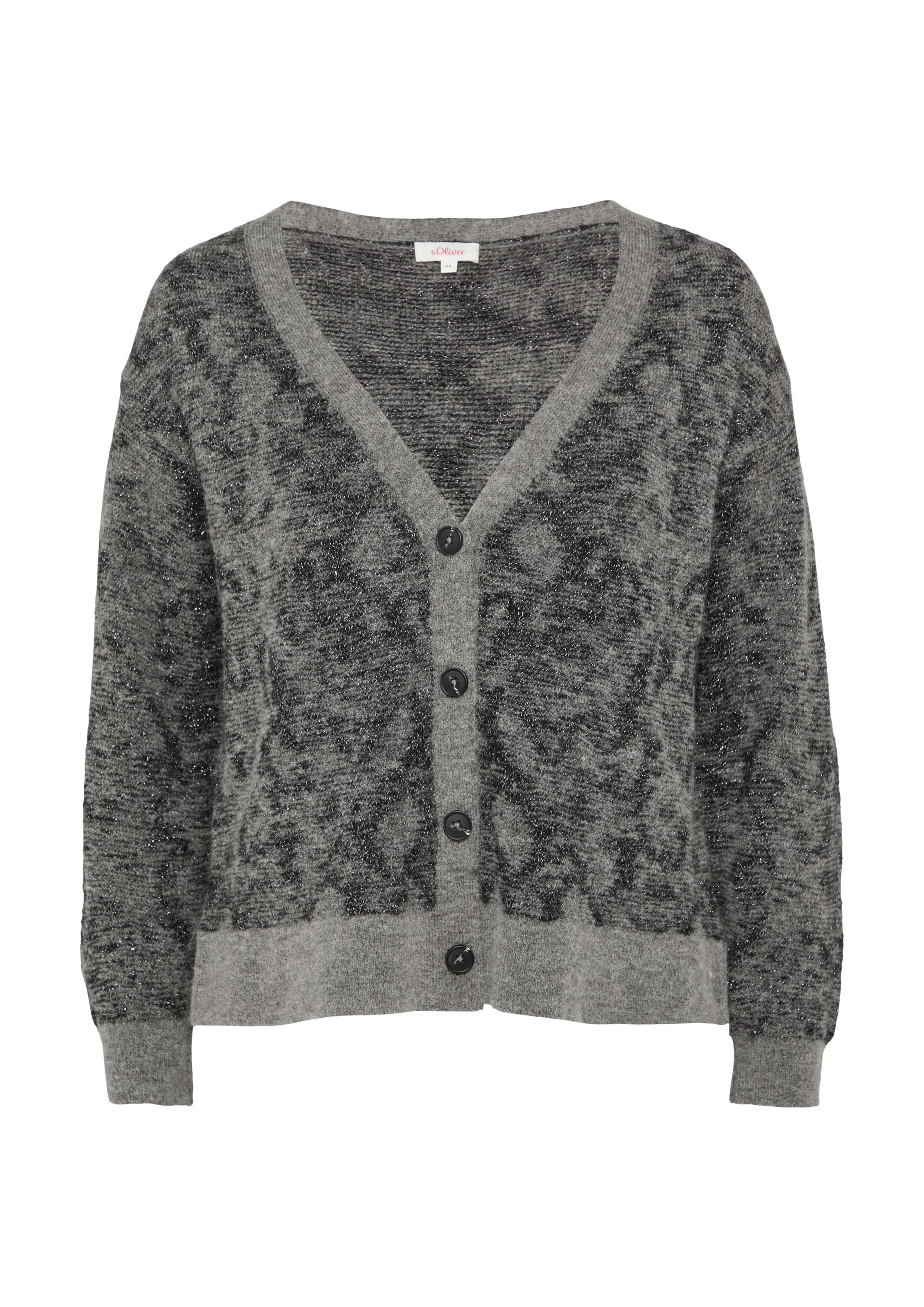s.Oliver Strickjacke in Grau: Vorderseite