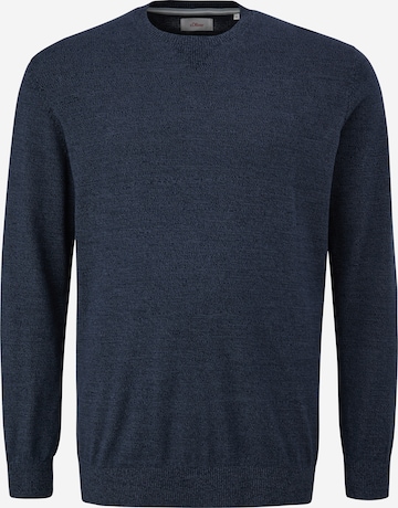 s.Oliver Men Big Sizes Sweater in Blue: front