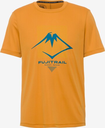 ASICS Performance Shirt 'FUJITRAIL' in Yellow: front