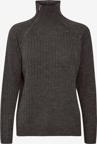 ICHI Pullover 'Novo' in Grau: predná strana