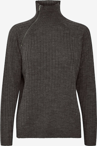 ICHI Sweater 'Novo' in Grey: front