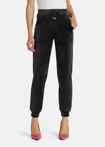 Nicowa Tapered Pants 'Comfino' in Black: front