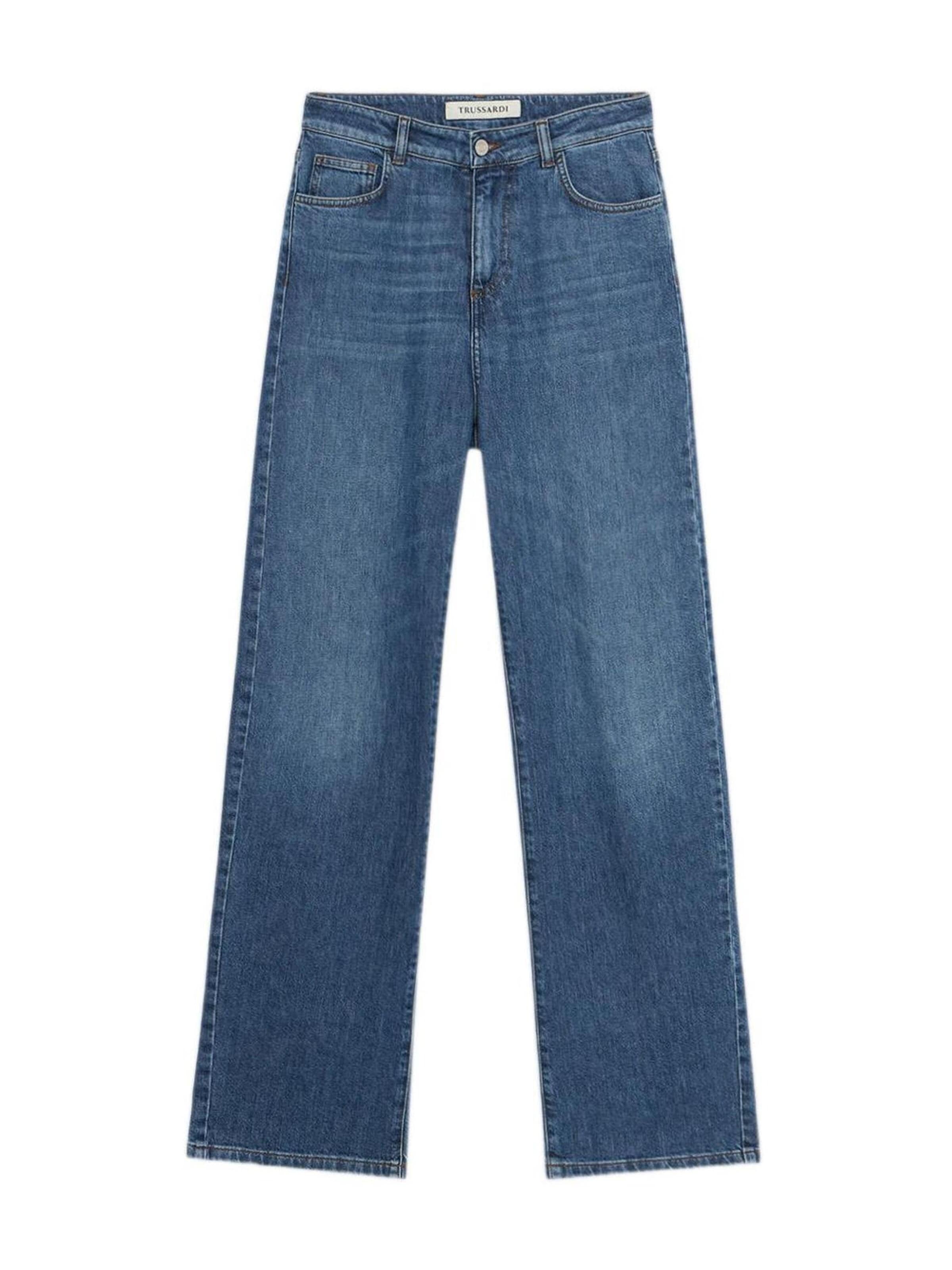 Wide Leg Jean Trussardi en bleu : devant