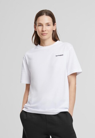 Maglietta 'Be Happy' di Mister Tee in bianco: frontale