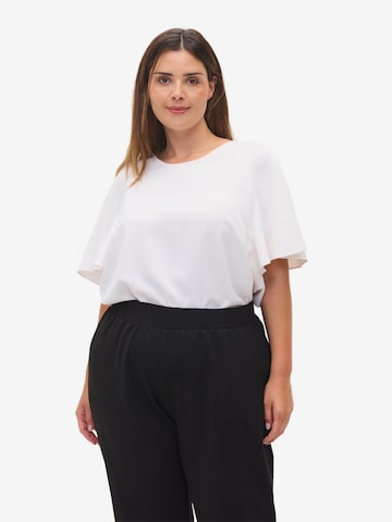Camicia da donna 'XFINER' di Zizzi in bianco: frontale