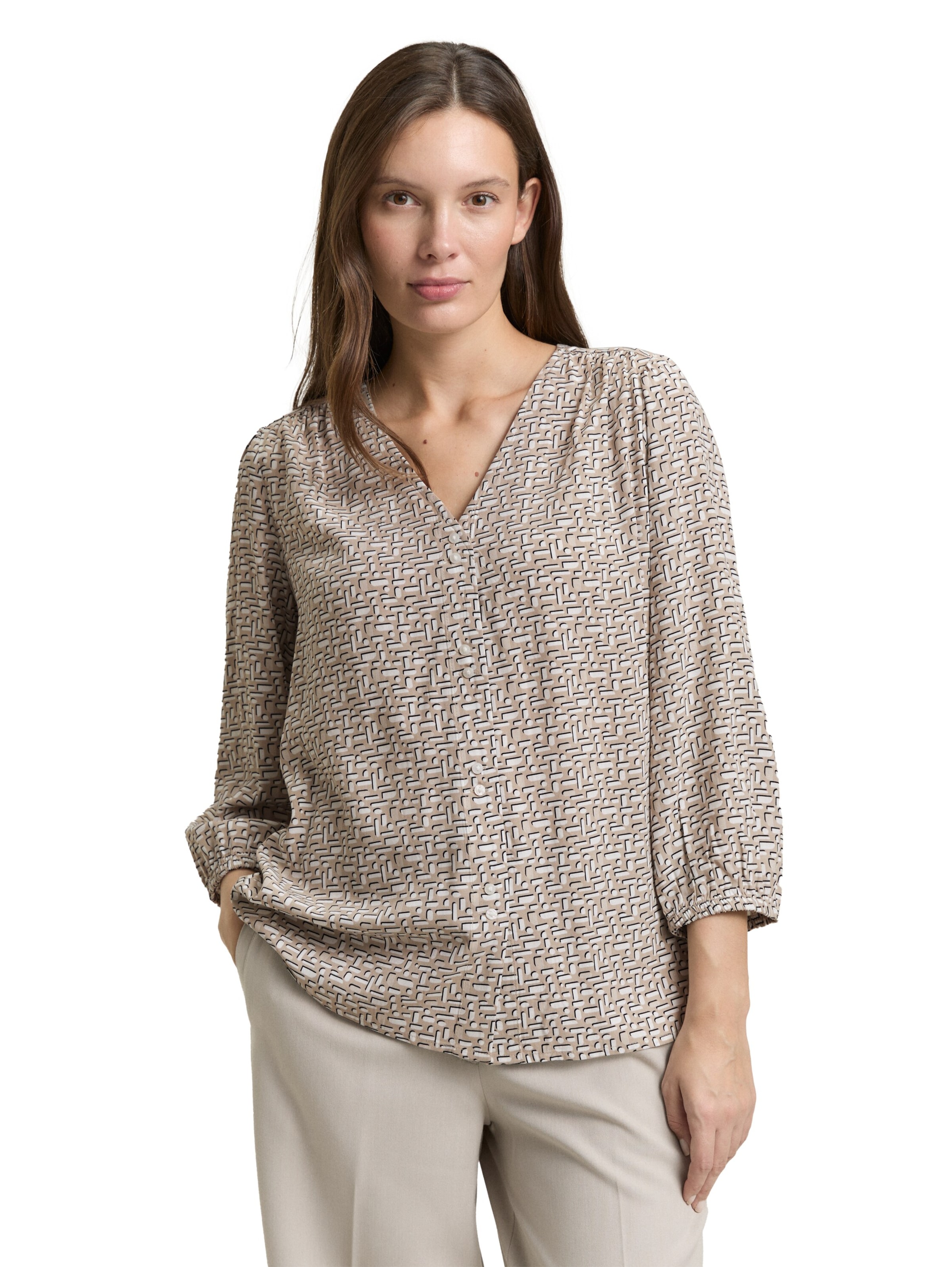 TOM TAILOR Bluse in Beige: Vorderseite