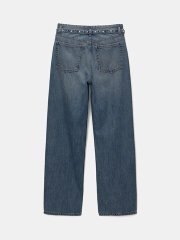 Pull&Bear Voľný strih Džínsy - Modrá