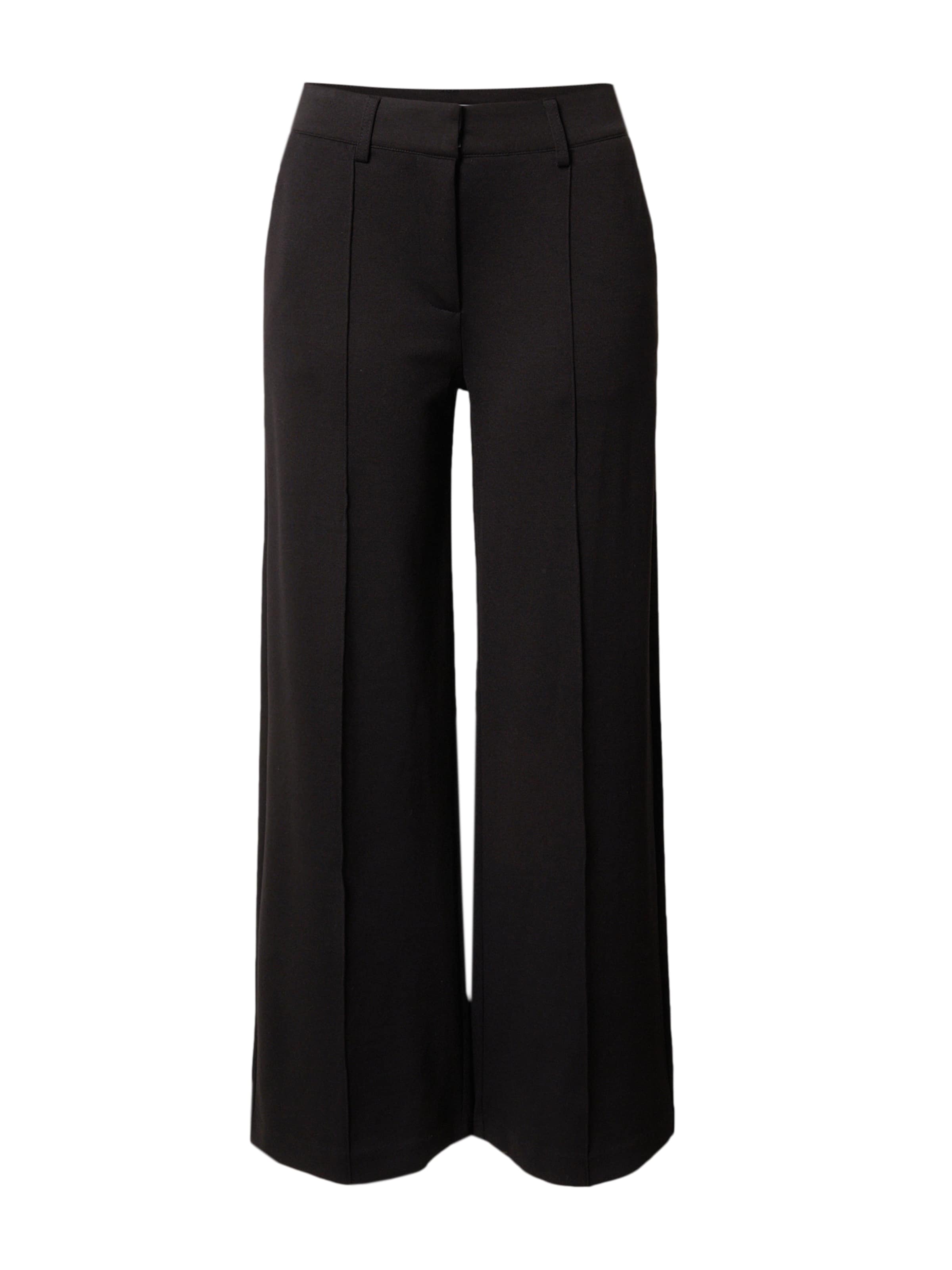 ICHI Wide Leg Hose 'IHKate' in Schwarz: Vorderseite