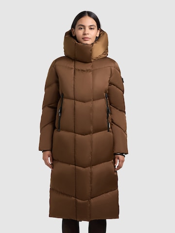 khujo Wintermantel 'Manelia2' in Braun: Vorderseite