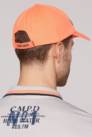 CAMP DAVID Base Cap mit Logo-Applikation in Orange