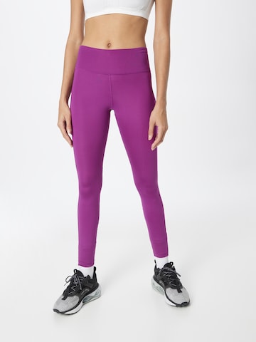 Skinny Pantalon de sport NIKE en rose : devant