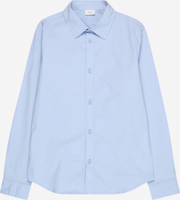 s.Oliver Slim fit Button Up Shirt in Blue: front