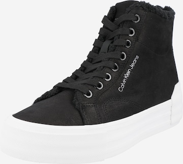 Calvin Klein Jeans High-Top Sneakers in Black: front