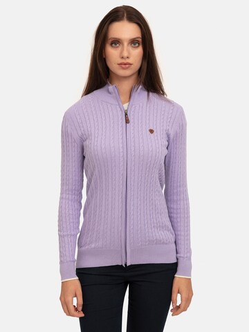 Cardigan Williot en violet : devant