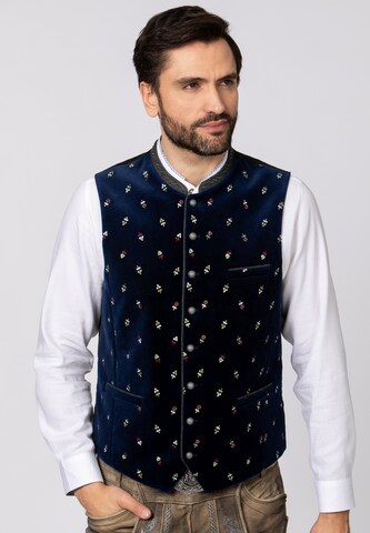 STOCKERPOINT Traditional Vest 'Vittorio' in Blue: front