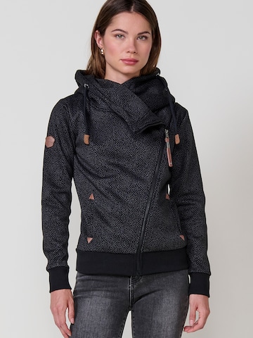 KOROSHI Sweatvest in Zwart: voorkant