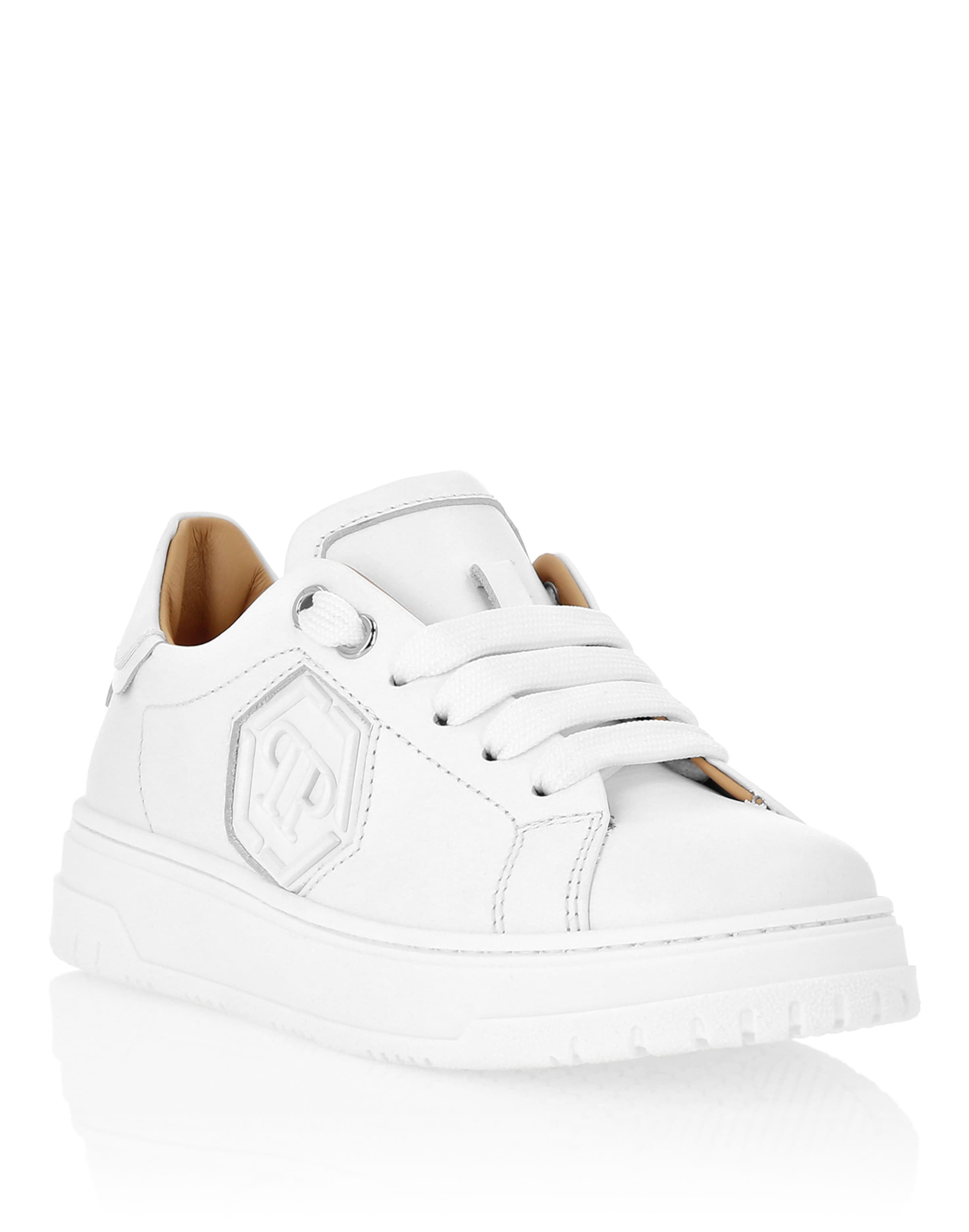 Philipp Plein Sneakers in Wit: voorkant