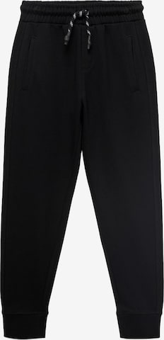 MANGO KIDS Tapered Housut 'FRANCIA' värissä musta: etupuoli