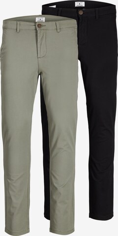 Coupe slim Pantalon chino 'Marco' JACK & JONES en vert : devant