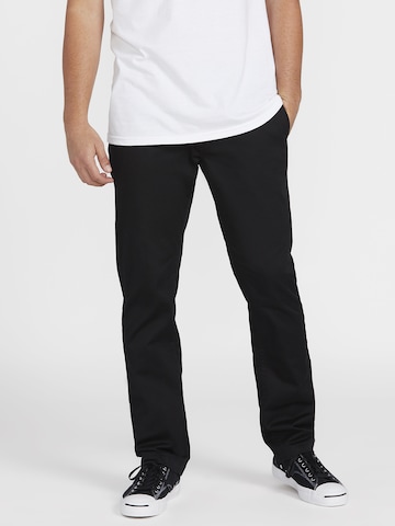 Regular Pantalon chino 'Frickin Modern Stret' Volcom en noir : devant