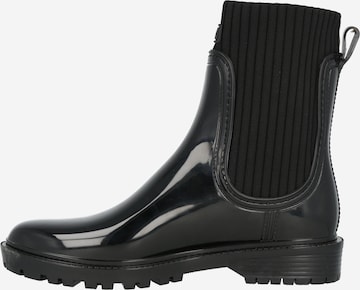 TOM TAILOR Rubber Boots in Black: front