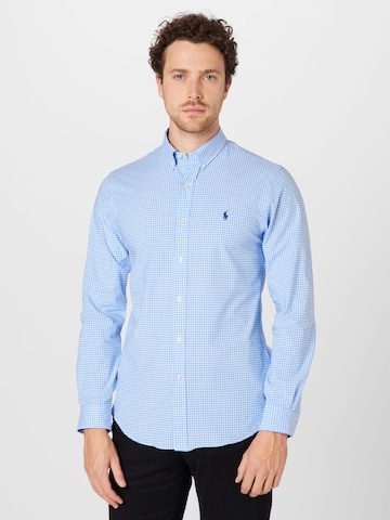 Coupe slim Chemise Polo Ralph Lauren en bleu : devant